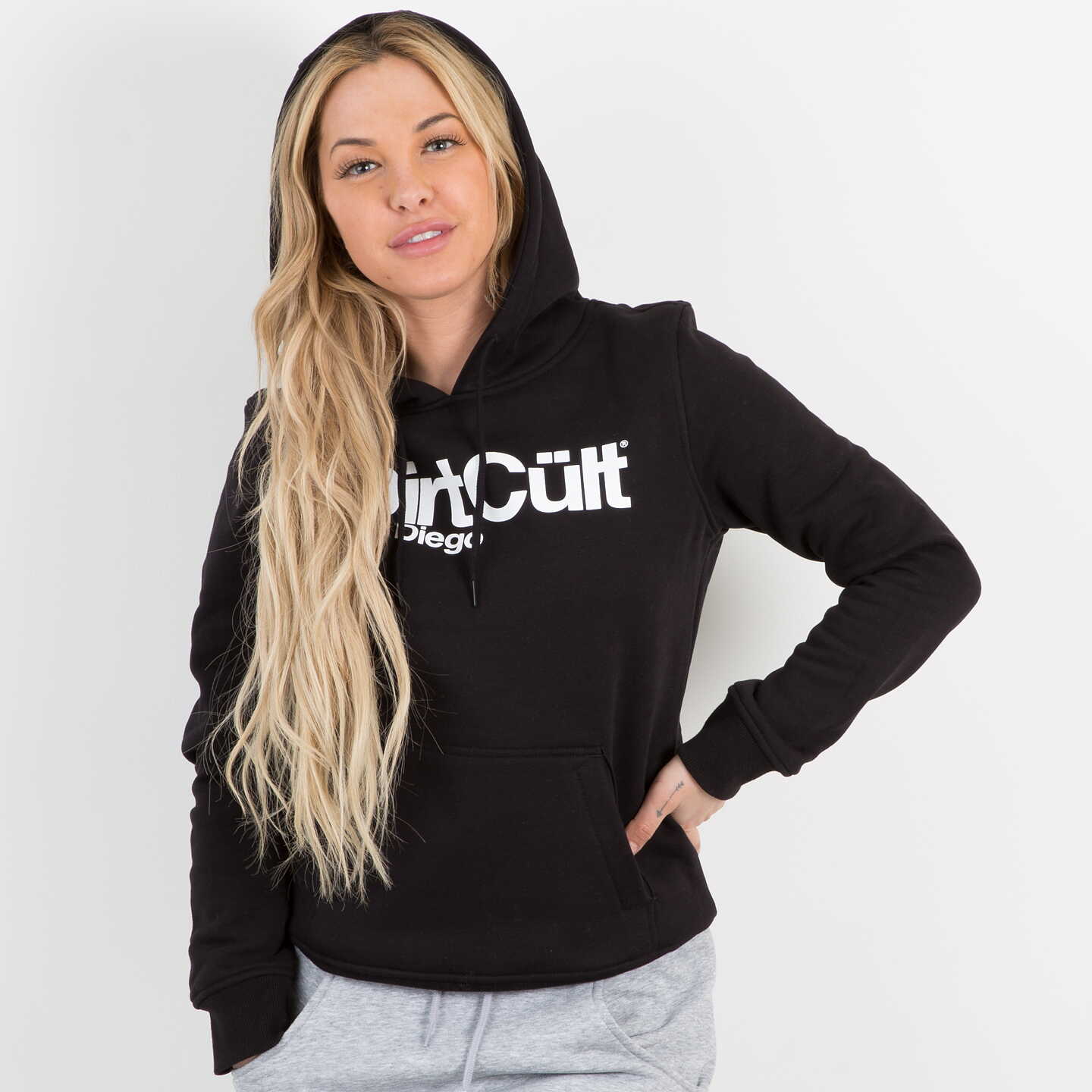 DIRTCULT HOODIE GIRLS BLACK