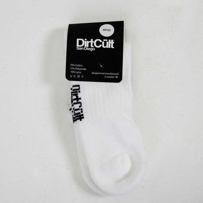 DirtCult Mid High Vita Strumpor